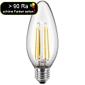 HWH Ampoule à filament forme bougie C35 commutable E27 4,5W 470lm 2700K 300° CRI > 90 
