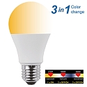 HWH Lampe LED forme poire A60 CCT Switch, commutable E27 10W 810lm 2700,6500,4000K 200° CRI >80 