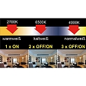 HWH Lampe LED forme poire A60 CCT Switch, commutable E27 10W 810lm 2700,6500,4000K 200° CRI >80 