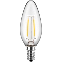 HWH Ampoule à filament forme bougie C35 commutable E14 4,5W 470lm 2700K 300° CRI > 90 