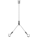 Accessoire Suspension câble LED PANEL lot de 2, argent 200cm