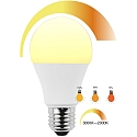HWH Ampoule à filament forme standard A60 CCT Switch, dimmable E27 10W 806lm 3000-2000K 200° CRI > 80 gradable