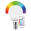 RGBW lamp with remote control RGB E14  5,5W 470lm 2700K 150� CRI > 80 dimmable