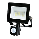 HWH Projecteur pivotant, avec capteur IP44, noir 