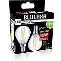 HWH filament lamp set of 2 G45 E14 4,5W 470lm 4000K 300° 