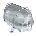 damp-proof luminaire BASIS oval E27 IP44, white