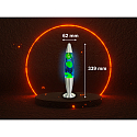 HWH Lampe LED Lava IP20, bleu, jaune, argent 