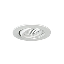 Downlight rond, pivotant GX5,3 IP20, blanche gradable