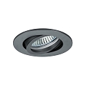 Downlight rond, pivotant GX5,3 IP20, titane gradable