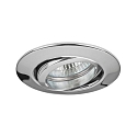 Downlight rond, pivotant GX5,3 IP20, gradable