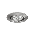 Downlight rond, pivotant GX5,3 IP20, gradable
