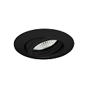 Lumi�re encastr�e rond, pivotant GX5,3 IP20, noir  gradable