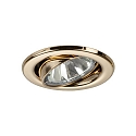 Downlight rond, pivotant GX5,3 IP20, or gradable