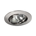 Downlight rond, pivotant GX5,3 IP20, chrom� mat gradable