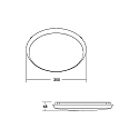 Brumberg outdoor wall luminaire MAKIRA Ø 35CM round, CCT Switch, impact resistant, arched IP65, black dimmable