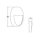 Luminaire mural d’extérieur EYE résistant aux chocs, avec couverture IP65, blanc mat 