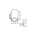 Brumberg LED wall luminaire TUBIC, round, Up/Down + indirect on wall side, IP20, 9.5W+1.5W 3000K 970lm 2x420lm+130lm, CRi > 90