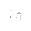 Brumberg wall luminaire PENCIL WALL up / down, cylindrical, long IP20, powder coated, white dimmable
