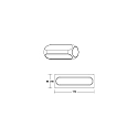 Brumberg wall luminaire PENCIL WALL down, flat, cylindrical IP20, powder coated, white dimmable