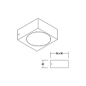 Brumberg Outdoor LED wall luminaire QUADER, IP65, direct 230V, 5W 3000K 310lm, structured graphite