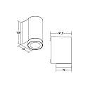 Brumberg Luminaire mural d’extérieur YLIP commutable LED IP65, noir 