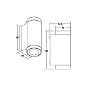 Brumberg Luminaire mural d’extérieur YLIP haut bas, commutable LED IP65, noir 