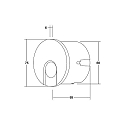 Brumberg Recessed LED socket luminaire WALL KIT68, IP20, round, � 7.5cm, 230V, 1.5W 3000K 70lm, CRi > 90, black