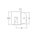Brumberg Recessed LED socket luminaire WALL KIT68, IP20, square, 7.5 x 7.5cm, 230V, 1.5W 3000K 70lm, CRi >90, black