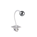 Brumberg Recessed LED reading luminaire ARCUS, IP20, square, flex arm + switch, for cavity wall boxes, 4.5W 360lm 43�, white / chrome