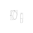 Brumberg outdoor wall luminaire COATIS oval, switchable IP65, powder coated, graphite grey 