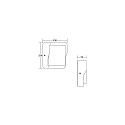 Brumberg outdoor wall luminaire COATIS square, switchable IP65, powder coated, graphite grey 