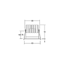 Brumberg Plafonnier encastré ALTERO-R rond, direct IP44, noir gradable