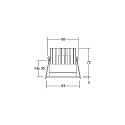 Brumberg Lumière encastrée, scintillant, noir , transparent 9,2W 840lm 4000K 20-40° 20-40° CRI 80-89