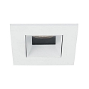 Plafonnier encastré ALTERO-S angulaire, direct IP44, blanche gradable