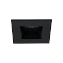 Plafonnier encastré ALTERO-S angulaire, direct IP44, noir gradable