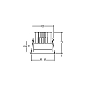 Brumberg Lumière encastrée, scintillant, noir , transparent 9,2W 840lm 4000K 20-40° 20-40° CRI 80-89