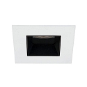 Plafonnier encastré ALTERO-S angulaire, direct IP44, noir, blanche gradable