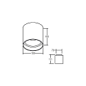 Brumberg Downlight TUBIC rond, version pour montage en surface, direct / indirect IP20, noir mat 