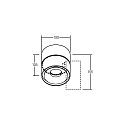 Brumberg Surface LED spot CIRCLE, surrounding light gap, adjustable, IP20, 230V AC, 9.8W 3000K 675lm 34°, structured white