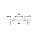 Downlight BARENT 350MA P&P rond, courant constant IP20, noir mat gradable