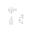 Brumberg Luminaire à suspension IP40, transparent 