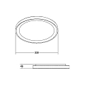 Brumberg Luminaire de plafond SUNNY MINI / 33CM PHASE CCT Switch, dimmable, direct / indirect IP20, blanc mat gradable