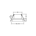 Brumberg Downlight QUIBIC angulaire, version pour montage encastré, direct / indirect IP20, noir mat gradable