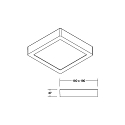 Brumberg Lumière de surface IP20, opale, blanche gradable
