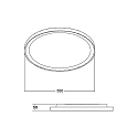 Brumberg Luminaire de plafond SUNNY MAXI / 55CM DALI-2 contr�lable par DALI, CCT Switch, direct / indirect IP20, blanc mat gradable
