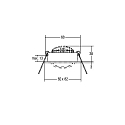 Brumberg Downlight pivotant, carr� IP20, chrome gradable