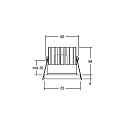 Brumberg Recessed outdoor LED downlight with funnel cover, IP54, � 8.3cm, 500mA, 9.2W 3000K 820lm 38�, structured black