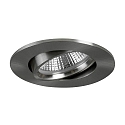 Recessed LED spot INDIWO68, IP20, cover round, Ø 8cm, Plug&Play 350mA, 5.5W 3000K 550lm 36°, swivelling 15°, matt nickel