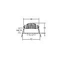 Brumberg Lumi�re encastr�e IP65, scintillant, noir , transparent  6W 650lm 3000K 20-40� 20-40� CRI 80-89