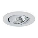 Downlight PLUG & PLAY rond, pivotant IP20, blanche gradable